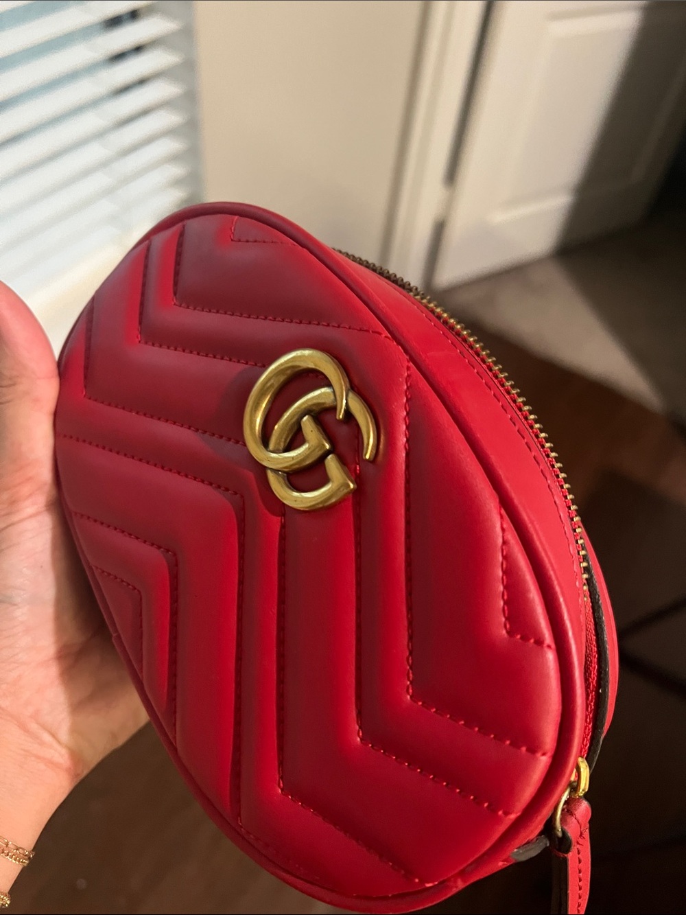 Gucci Marmont Chevron Belt Bag - Picture 5 of 5